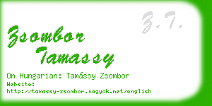 zsombor tamassy business card